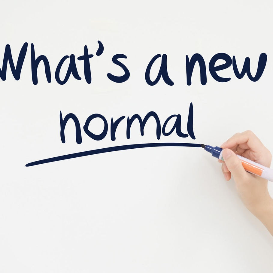 A writeup with an inscription of "what's a new normal"- showcasing the common question parent often ask healthcare professionals that help in the management of autism